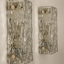 Moderne Eisglas Wandlampe von JT Kalmar, Österreich, 1960er