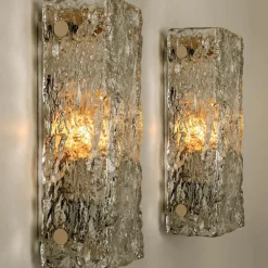 Moderne Eisglas Wandlampe von JT Kalmar, Österreich, 1960er