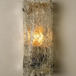 Moderne Eisglas Wandlampe von JT Kalmar, Österreich, 1960er