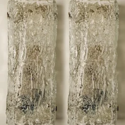 Moderne Eisglas Wandlampe von JT Kalmar, Österreich, 1960er