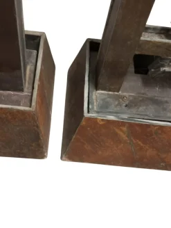 Moderne französische Schiefersteinbrunnen, 2000er, 2er Set