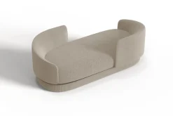 Moderne Gentle Vís a Vís aus cremefarbenem Stoff und bronzefarbenem Metall von Javier Gomez