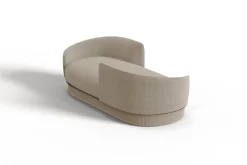Moderne Gentle Vís a Vís aus cremefarbenem Stoff und bronzefarbenem Metall von Javier Gomez