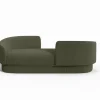 Moderne Gentle Vís a Vís aus grünem Stoff und bronzefarbenem Metall von Javier Gomez