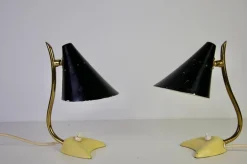 Moderne italienische Mid-Century Tischlampen aus Messing, 1960er, 2er Set