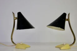 Moderne italienische Mid-Century Tischlampen aus Messing, 1960er, 2er Set