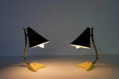 Moderne italienische Mid-Century Tischlampen aus Messing, 1960er, 2er Set