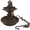Moderne Öllampe aus Bronze aus Aceh, Indonesien, 20. Jh