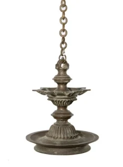 Moderne Öllampe aus Bronze aus Aceh, Indonesien, 20. Jh