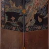Moderner chinesischer Mid-Century Wandschirm mit Landschaft & Vögeln, 1940
