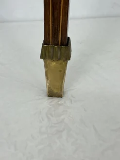 Moderner Italienischer Mid-Century Konsolentisch aus Grünem Marmor mit Messingfüßen, 1960er