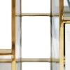 Moderner italienischer Mid-Century Konsolentisch aus Messing & Glas, 1970er