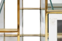 Moderner italienischer Mid-Century Konsolentisch aus Messing & Glas, 1970er