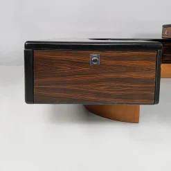 Moderner Italienischer Schreibtisch aus Stahl & Leder von Fabio Lenci, 1970er