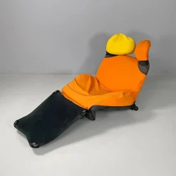 Moderner italienischer Sessel oder Chaiselongue Wink Toshiyuki Kita für Cassina, 1980er Toshiyuki Kita zugeschrieben