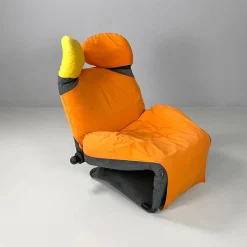 Moderner italienischer Sessel oder Chaiselongue Wink Toshiyuki Kita für Cassina, 1980er Toshiyuki Kita zugeschrieben