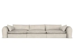 Modernes bequemes Sofa aus beigem Famiglia Stoff von Collector