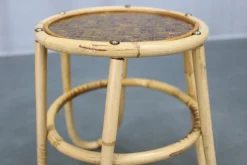 Modernes Europäisches Mid-Century Rattan Zubehörset mit Tischen und Zeitschriftenständern, 1960er, 4 . Set