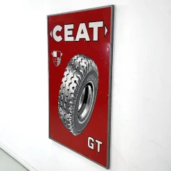 Modernes italienisches Mid-Century Ceat Werbeschild, 1950er