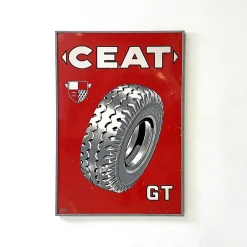 Modernes italienisches Mid-Century Ceat Werbeschild, 1950er
