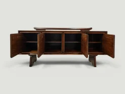 Modernes italienisches Mid-Century Sideboard aus Nussholz mit Messingmedaillons von Paolo Buffa, 1950er