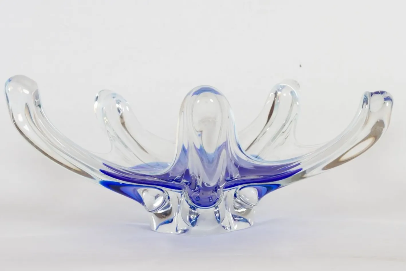 Moderne skandinavische Glasschale, 1950er