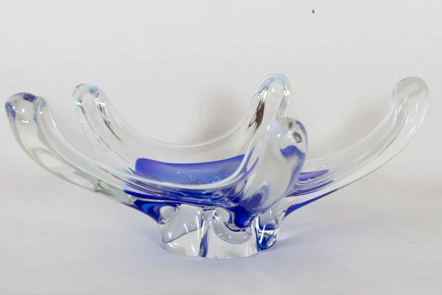 Moderne skandinavische Glasschale, 1950er