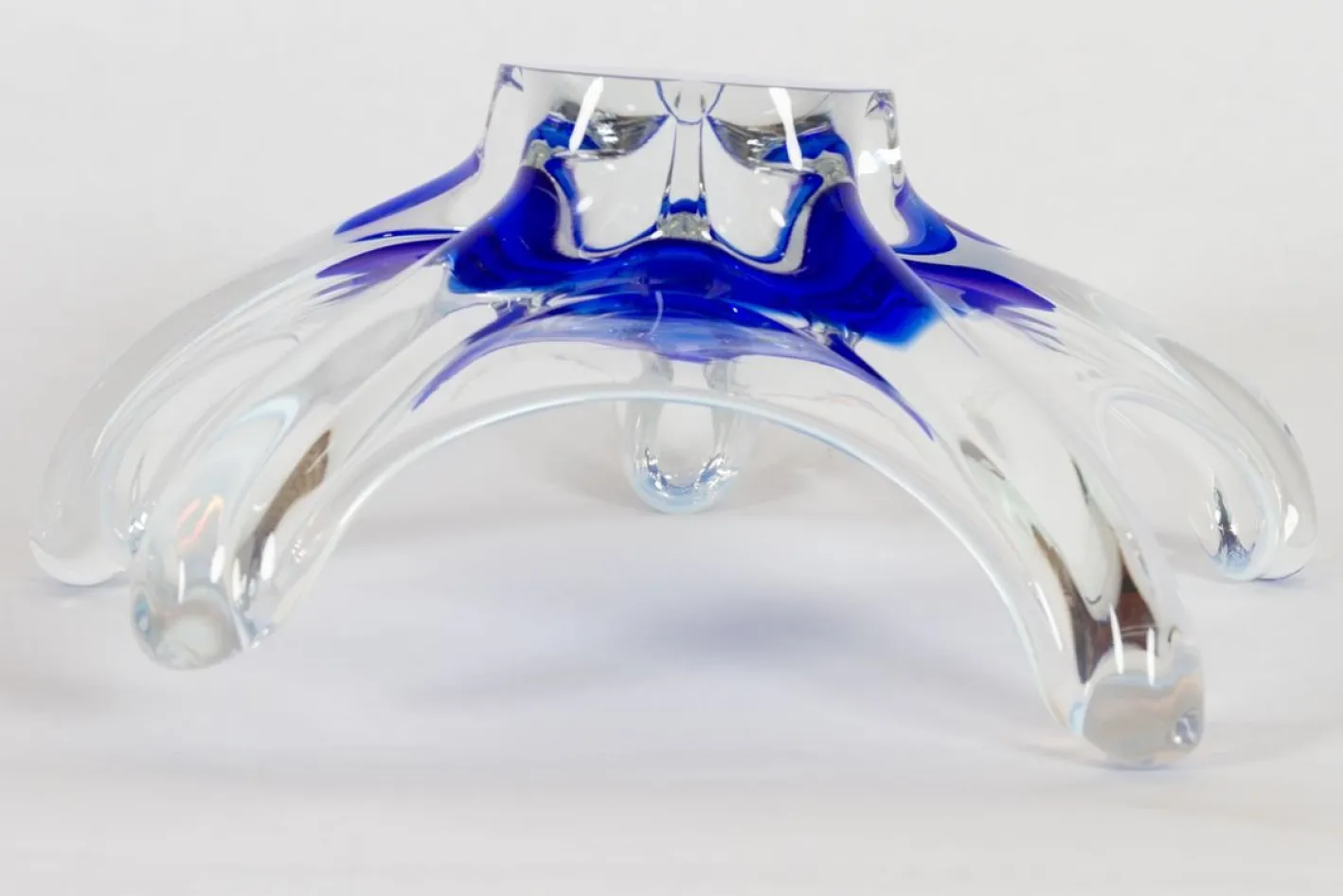 Moderne skandinavische Glasschale, 1950er