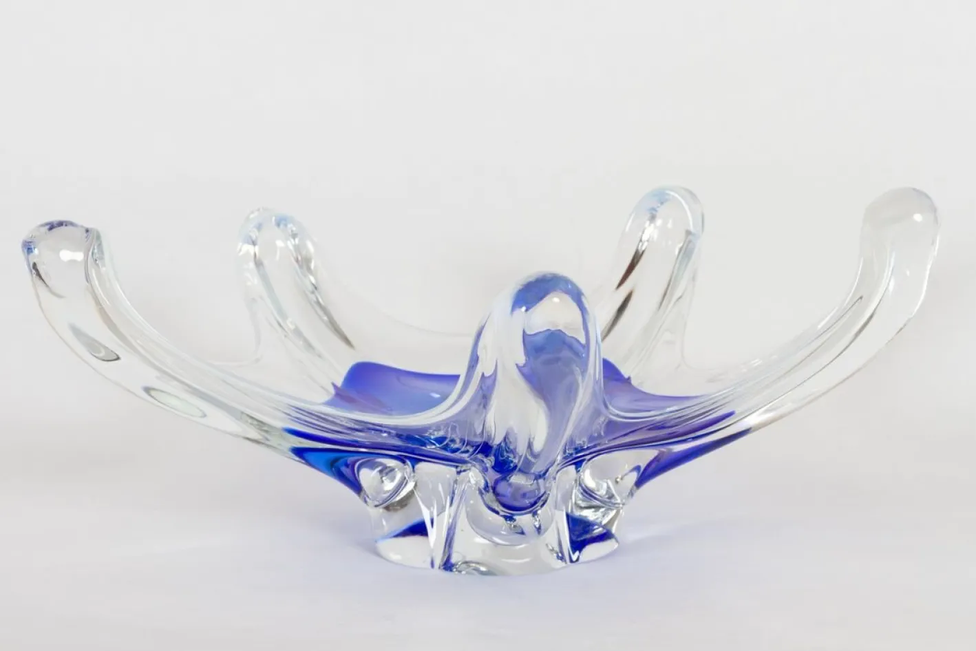 Moderne skandinavische Glasschale, 1950er
