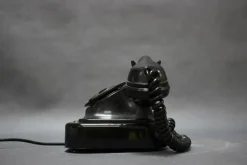 Modernes Mid-Century Bakelit Drehtelefon von Tesla, 1950er