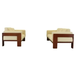 Modernes Mid-Century Bastiano 3-Sitzer Sofa aus Nussholz & Bouclé von Afra & Tobia Scarpa für Gavina, Italien, 1966