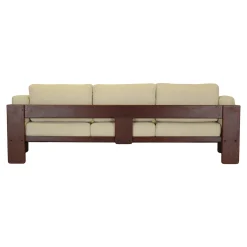 Modernes Mid-Century Bastiano 3-Sitzer Sofa aus Nussholz & Bouclé von Afra & Tobia Scarpa für Gavina, Italien, 1966