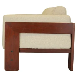 Modernes Mid-Century Bastiano 3-Sitzer Sofa aus Nussholz & Bouclé von Afra & Tobia Scarpa für Gavina, Italien, 1966