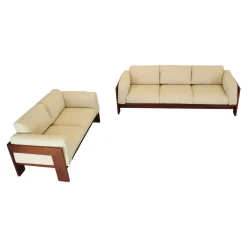 Modernes Mid-Century Bastiano 3-Sitzer Sofa aus Nussholz & Bouclé von Afra & Tobia Scarpa für Gavina, Italien, 1966