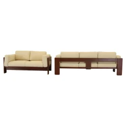 Modernes Mid-Century Bastiano 3-Sitzer Sofa aus Nussholz & Bouclé von Afra & Tobia Scarpa für Gavina, Italien, 1966