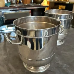 Moderne versilberte Weinkühler von Santandrea, 1970er, 2er Set
