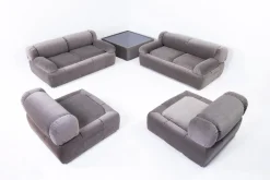Modulare italienische Sofas, Sessel & Couchtisch, 1970er, 5er Set