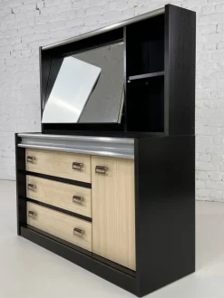 Modularer Frisiertisch mit Regalen und Spiegel, 1970er, 2er Set