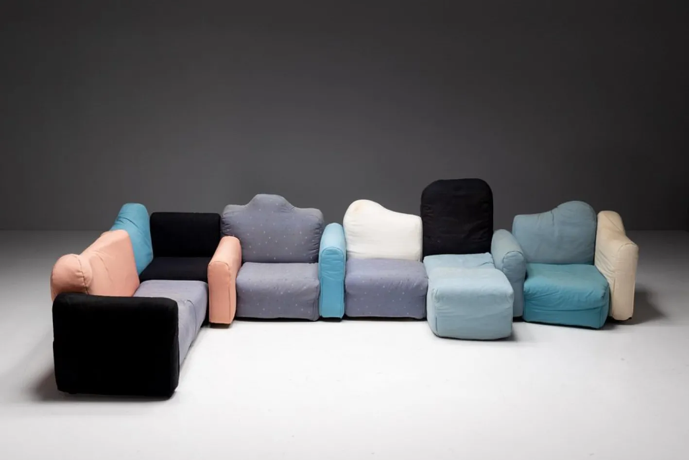 Modulares Cannaregio Sofa von Gaetano Pesce für Cassina, Italien, 1987, 6er Set