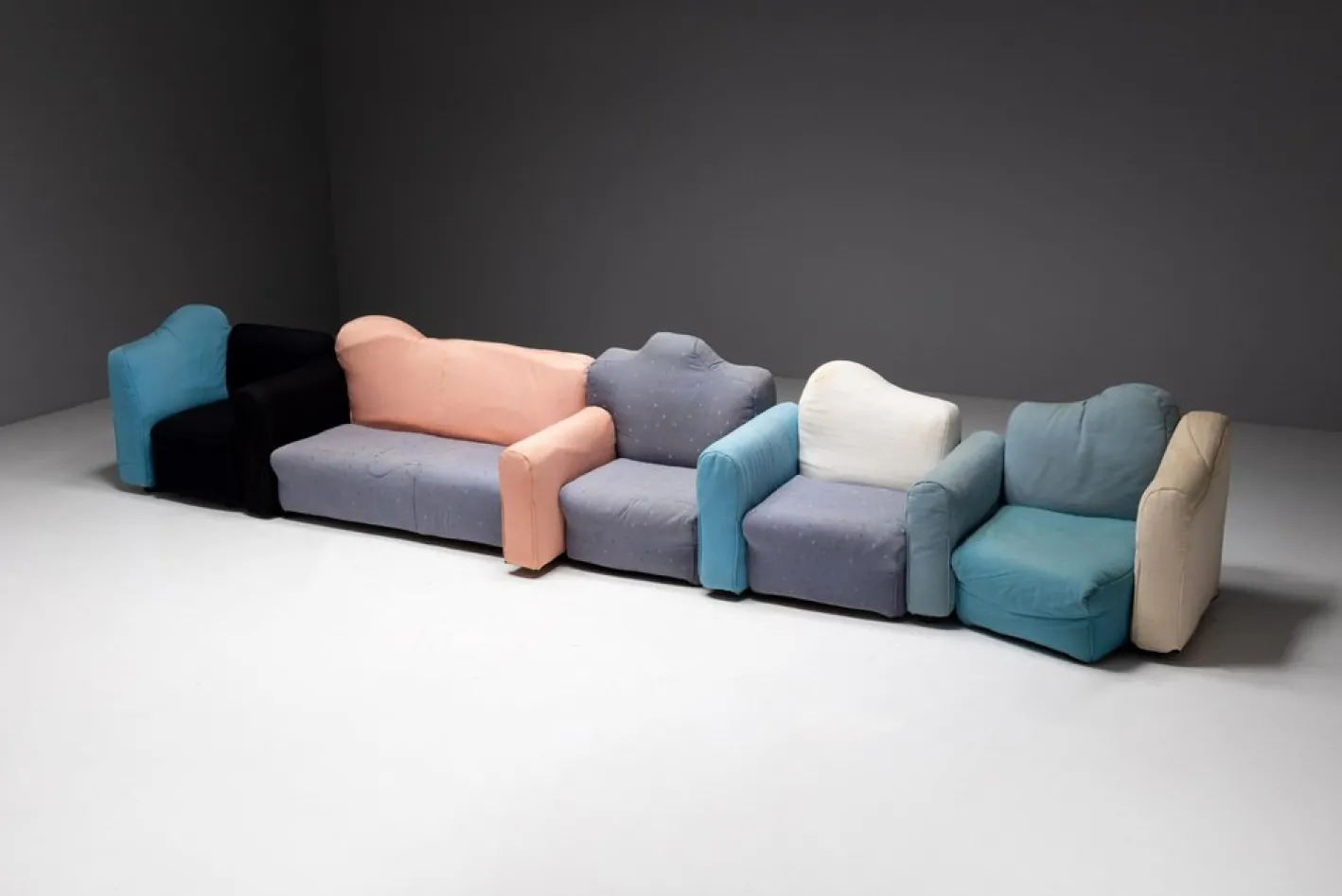 Modulares Cannaregio Sofa von Gaetano Pesce für Cassina, Italien, 1987, 6er Set