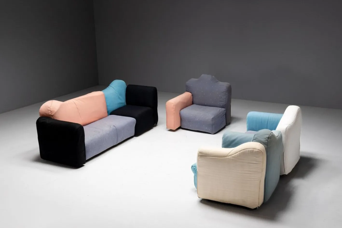 Modulares Cannaregio Sofa von Gaetano Pesce für Cassina, Italien, 1987, 6er Set