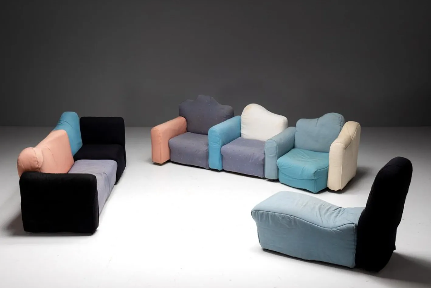 Modulares Cannaregio Sofa von Gaetano Pesce für Cassina, Italien, 1987, 6er Set