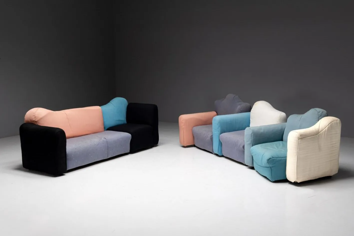Modulares Cannaregio Sofa von Gaetano Pesce für Cassina, Italien, 1987, 6er Set