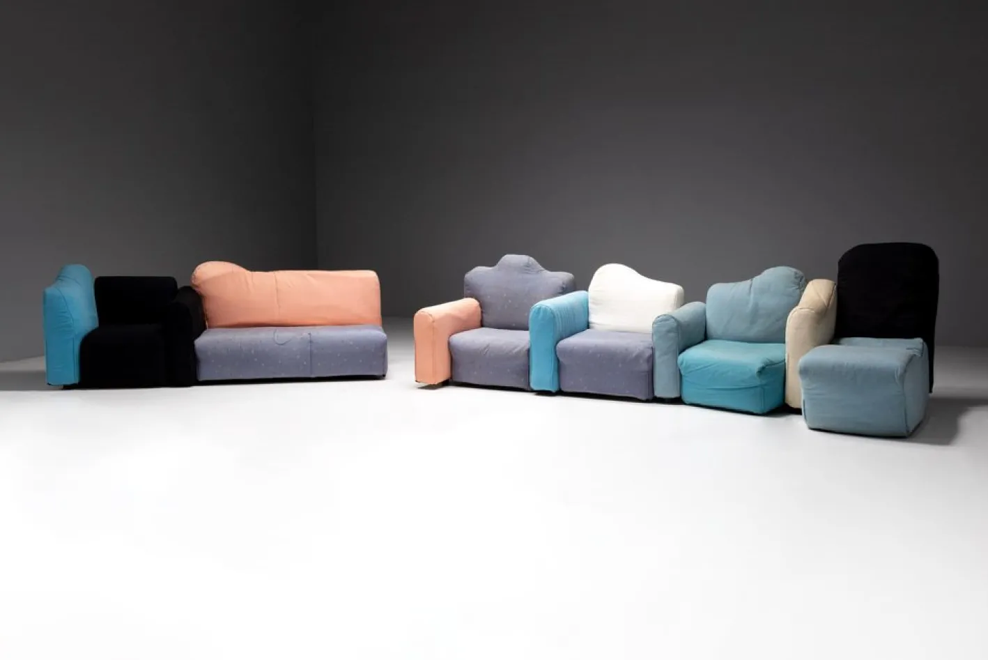 Modulares Cannaregio Sofa von Gaetano Pesce für Cassina, Italien, 1987, 6er Set