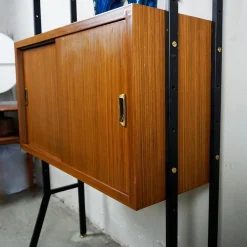 Modulares freistehendes raumhohes italienisches Mid-Century Bücherregal, 1950er