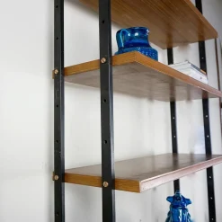 Modulares freistehendes raumhohes italienisches Mid-Century Bücherregal, 1950er