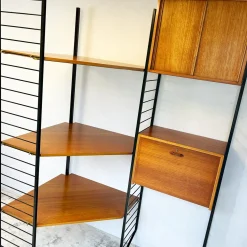 Modulares Ladderax Eckregal von Robert Heal für Staples, 1960er