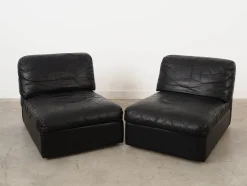 Modulares Ledersofa, Italienisches Design, 1970er, Made in Italy, 2er Set