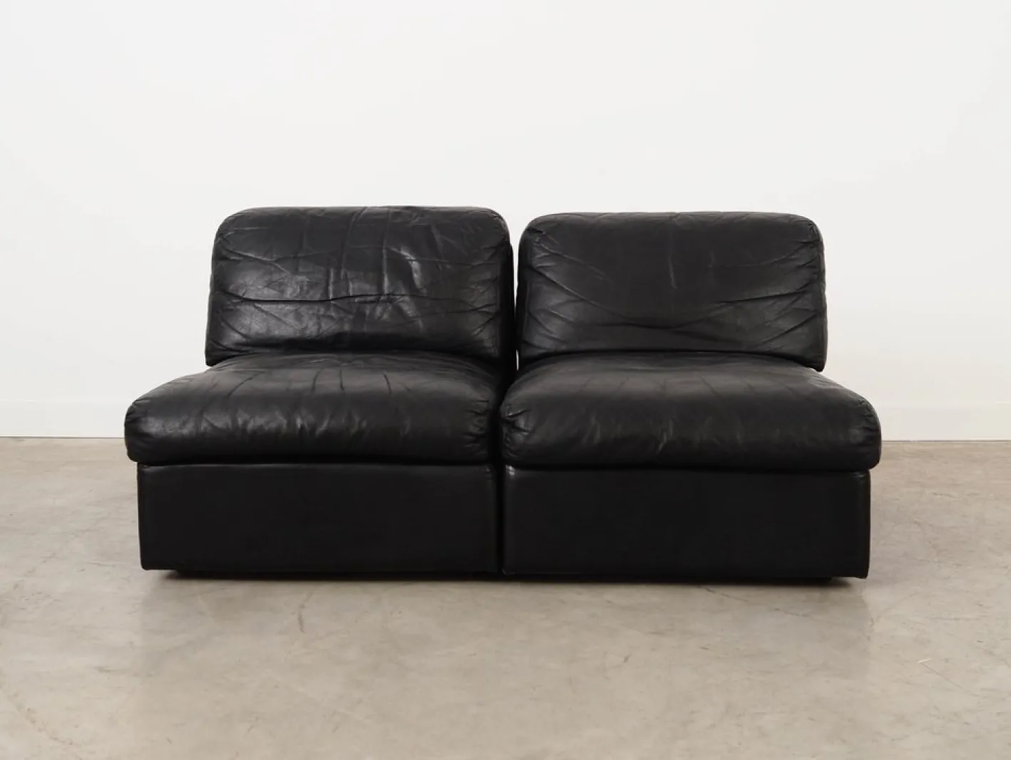 Modulares Ledersofa, Italienisches Design, 1970er, Made in Italy, 2er Set