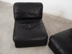 Modulares Ledersofa, Italienisches Design, 1970er, Made in Italy, 2er Set